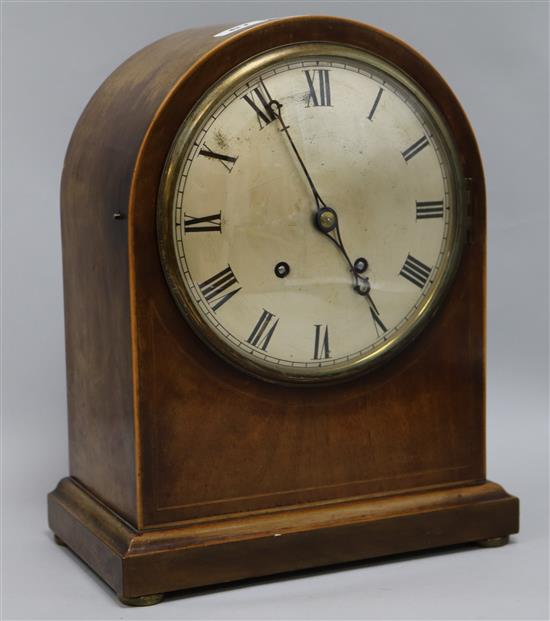 An Edwardian arched mantel clock